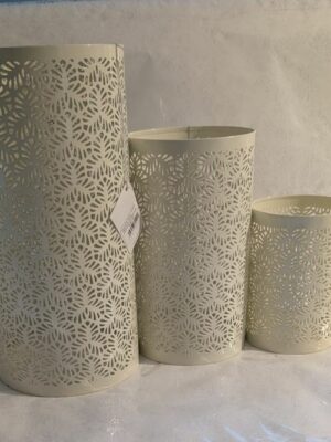 Photophore blanc déco